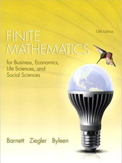 Finite Mathematics for Business, Economics, Life Sciences, and Social Sciences (13th Edition) – eBook PDF